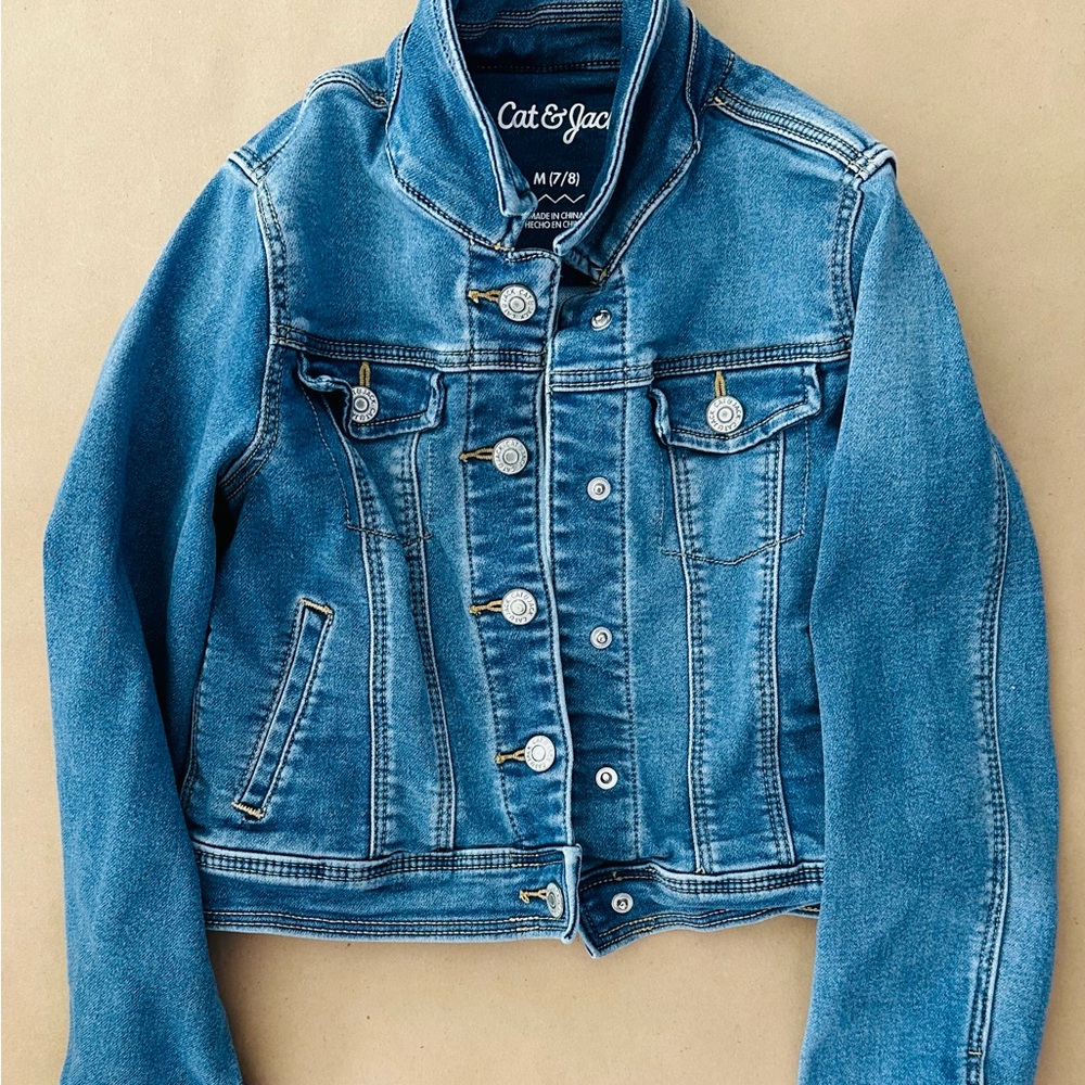 Cat & Jack Girls' Blue Denim Jean Jacket
